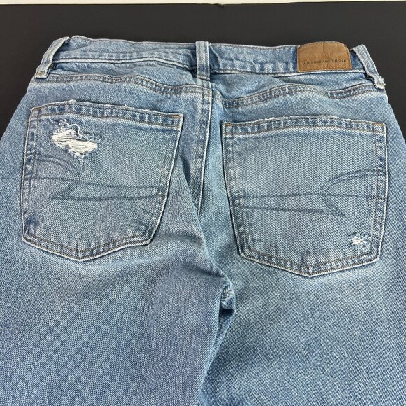 American Eagle Jean Women 27x30* 90s Low Rise Skinny Kick Boot Blue Denim Tag 0R - Picture 9 of 16